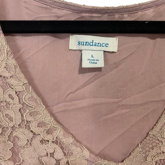 Sundance Charmant Pink All Over Lace Bell Sleeve Blouse-L - Picture 3 of 8